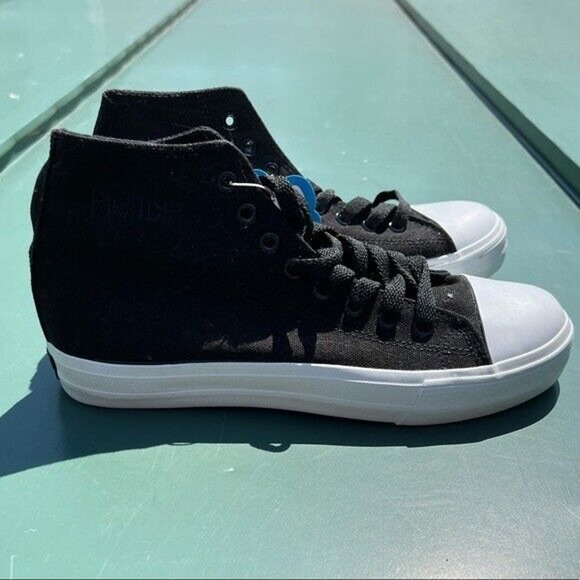 NWT Ripndip black and white lace up ankle high shoes w/ cat flipping off detail - Picture 5 of 12
